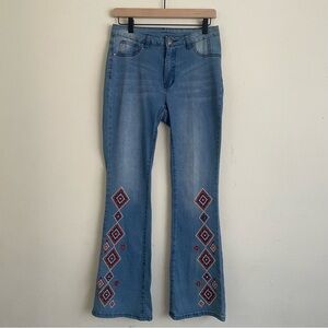 Sheryl Crow Vintage y2k Boot Cut Embroidered Flare Jeans Size 8